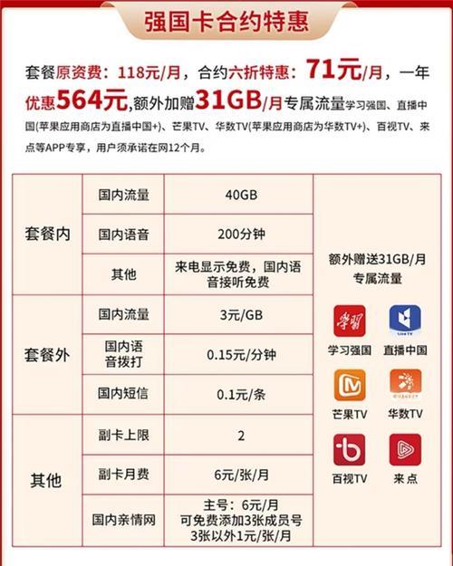 廣電強(qiáng)國(guó)卡：優(yōu)惠套餐，專屬流量，盡享精彩