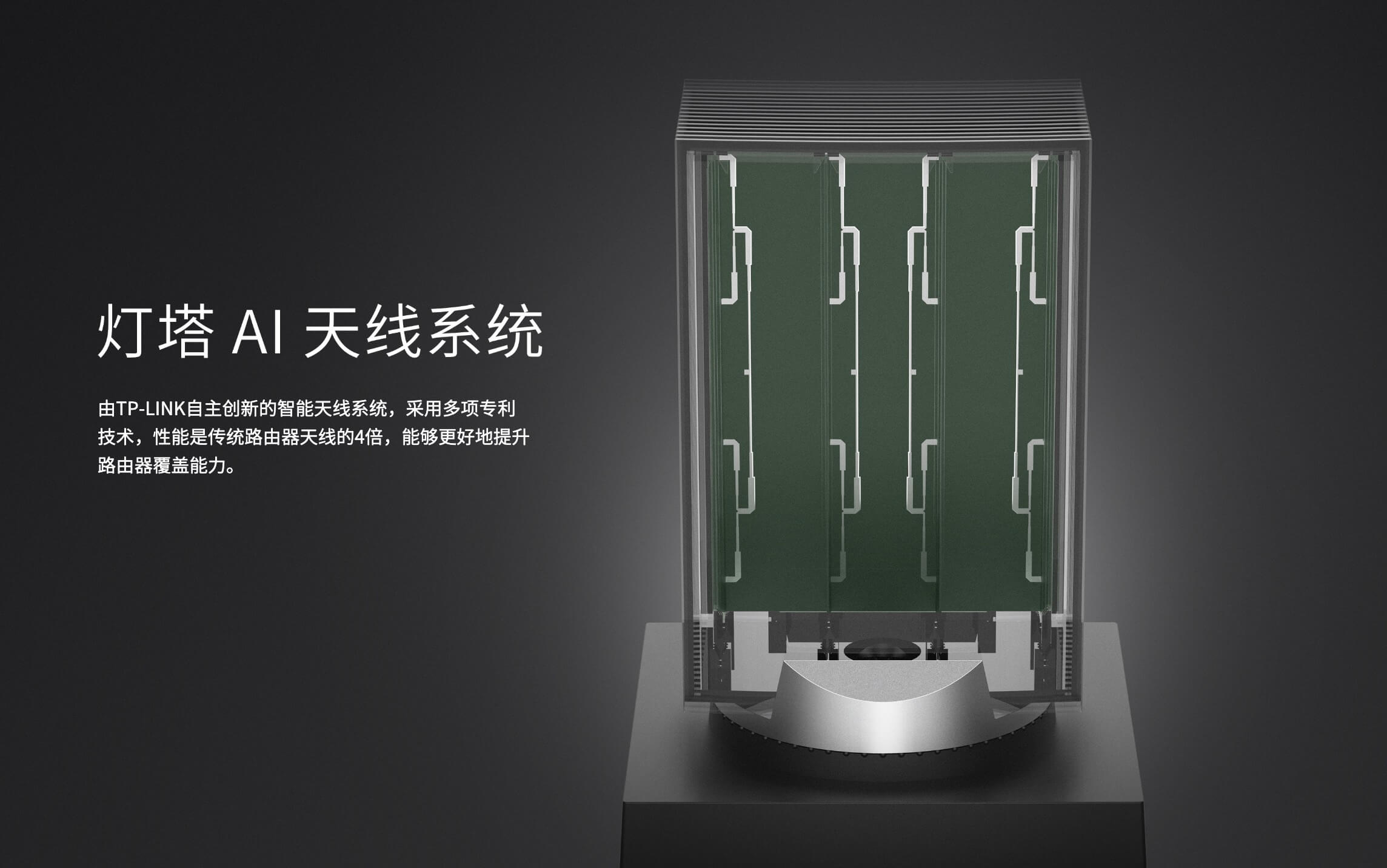內(nèi)置燈塔AI天線系統(tǒng)