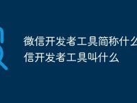 微信開發(fā)者工具簡(jiǎn)稱什么 微信開發(fā)者工具叫什么-路由網(wǎng)