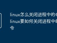 linux怎么關(guān)閉進(jìn)程中的命令_linux要如何關(guān)閉進(jìn)程中的命令-路由網(wǎng)