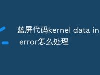 藍屏代碼kernel data inpage error怎么處理-路由網