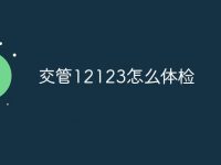 交管12123怎么體檢-路由網(wǎng)