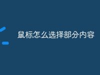 鼠標(biāo)怎么選擇部分內(nèi)容-路由網(wǎng)
